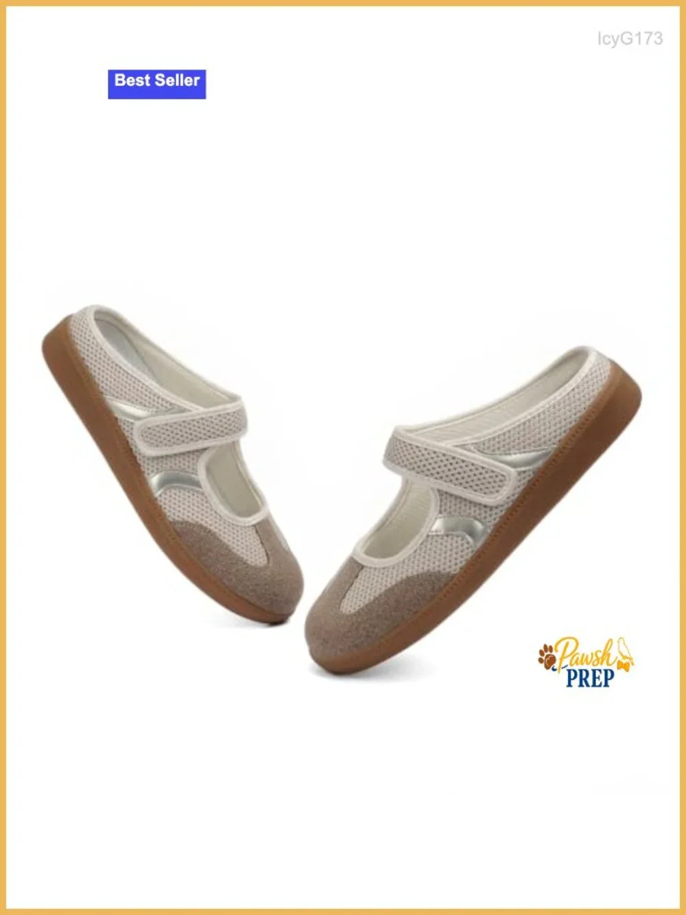 Slip on Mary Jane Sneakers | Hook and Loop Slingback Walking Shoes Lightweight